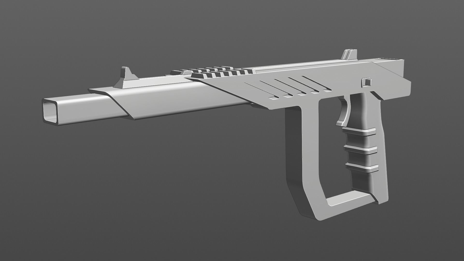 Laser Blaster Gun Low-Poly Rigged Model Low-poly 3D model_4
