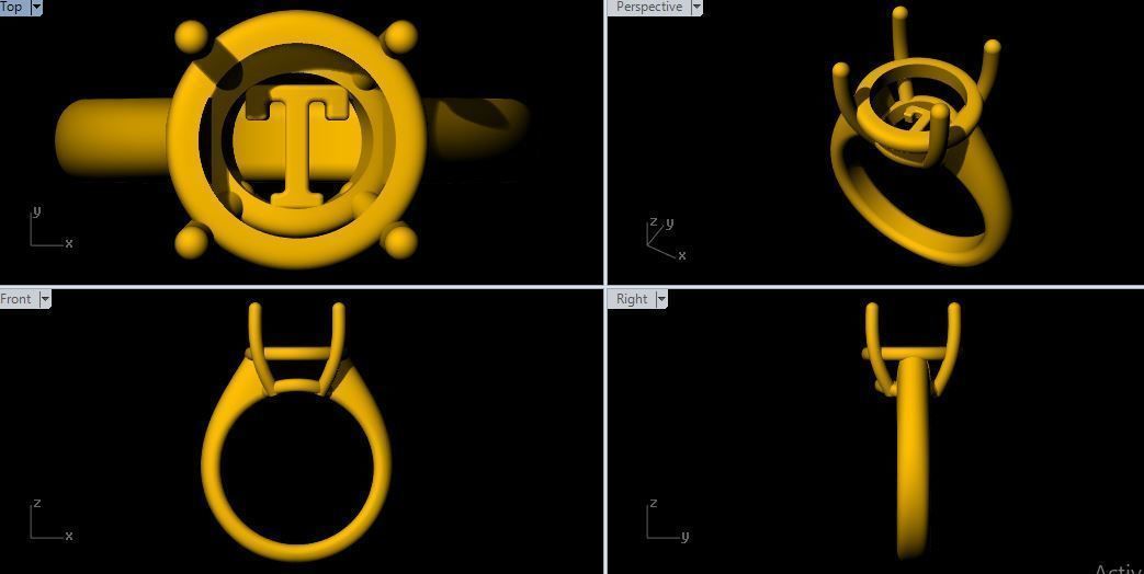 Solitaire Ring 3dm file 3D print model_2