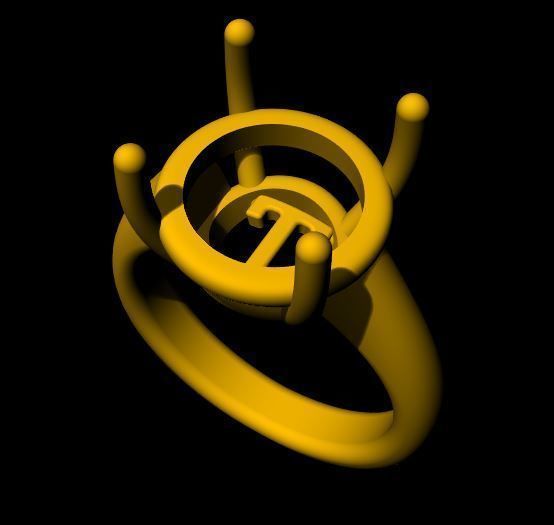 Solitaire Ring 3dm file 3D print model_5