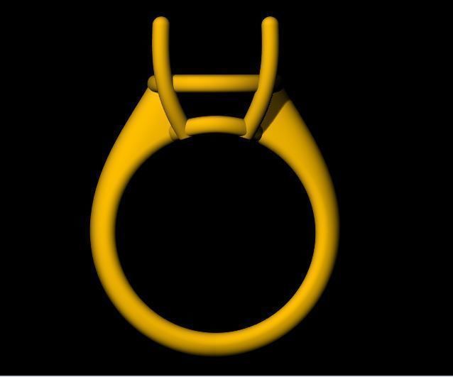 Solitaire Ring 3dm file 3D print model_6