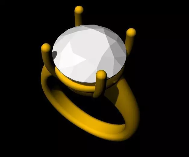 Solitaire Ring 3dm file 3D print model_0