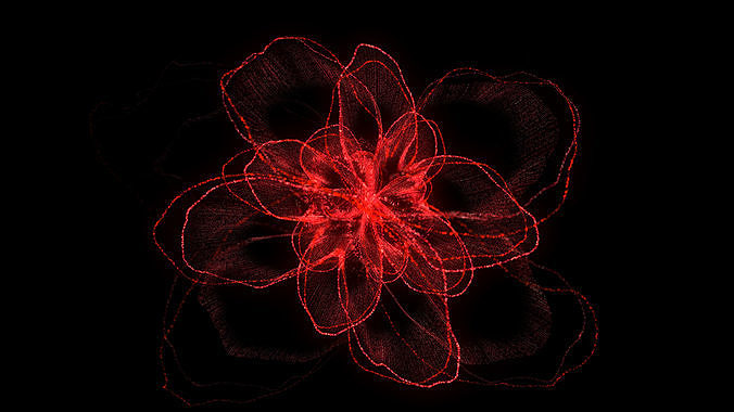 Flower petals beautiful and gorgeous particle special effects 3D model