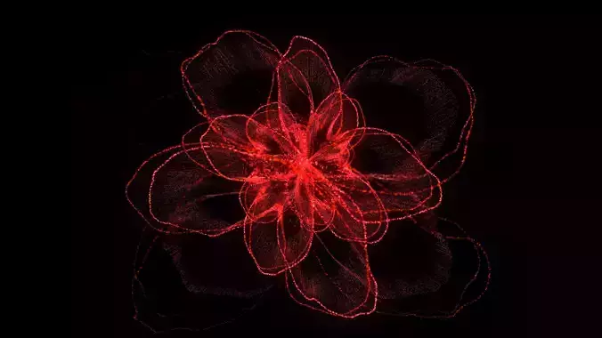 Flower petals beautiful and gorgeous particle special effects