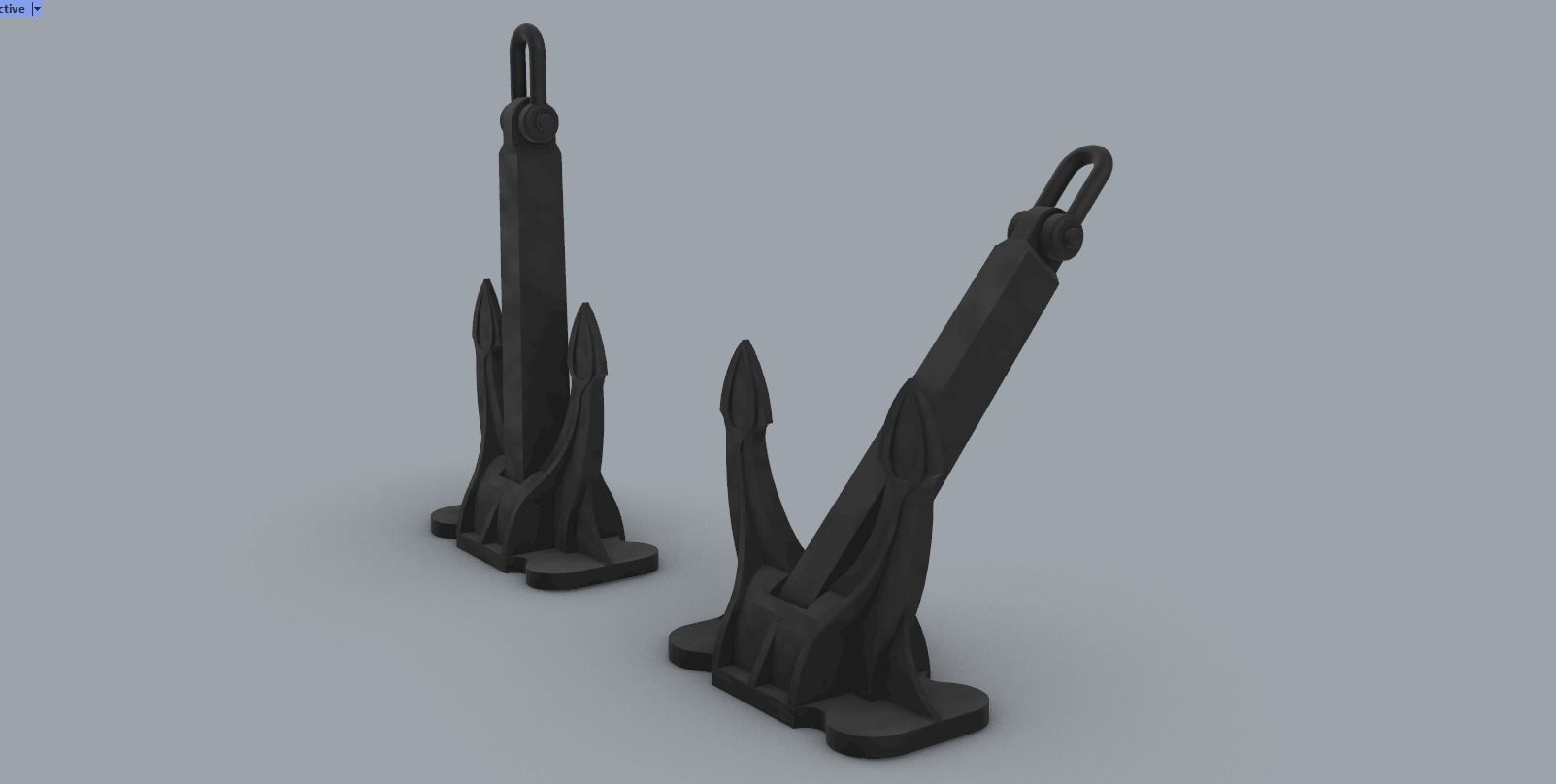 Ship Anchor 3D print model_1