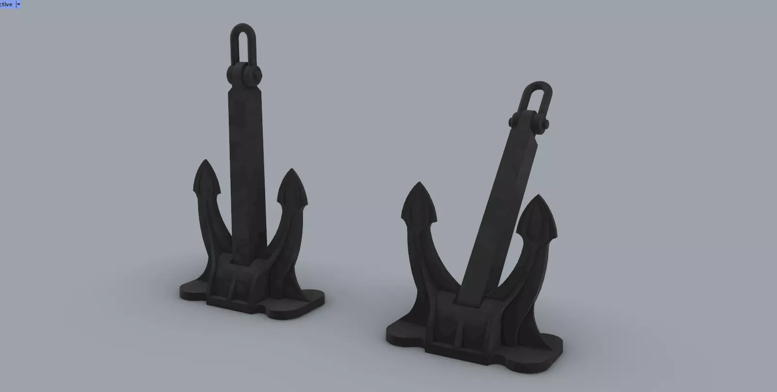Ship Anchor 3D print model_0