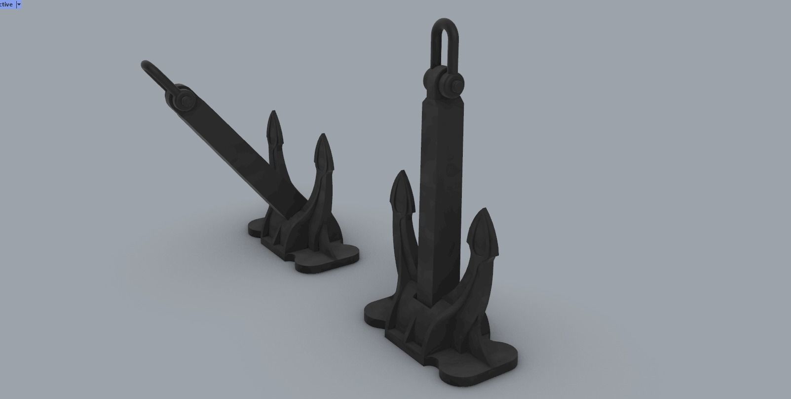 Ship Anchor 3D print model_3