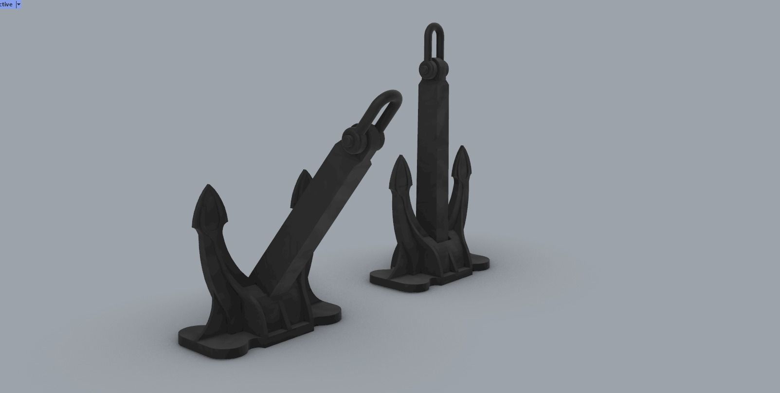 Ship Anchor 3D print model_2