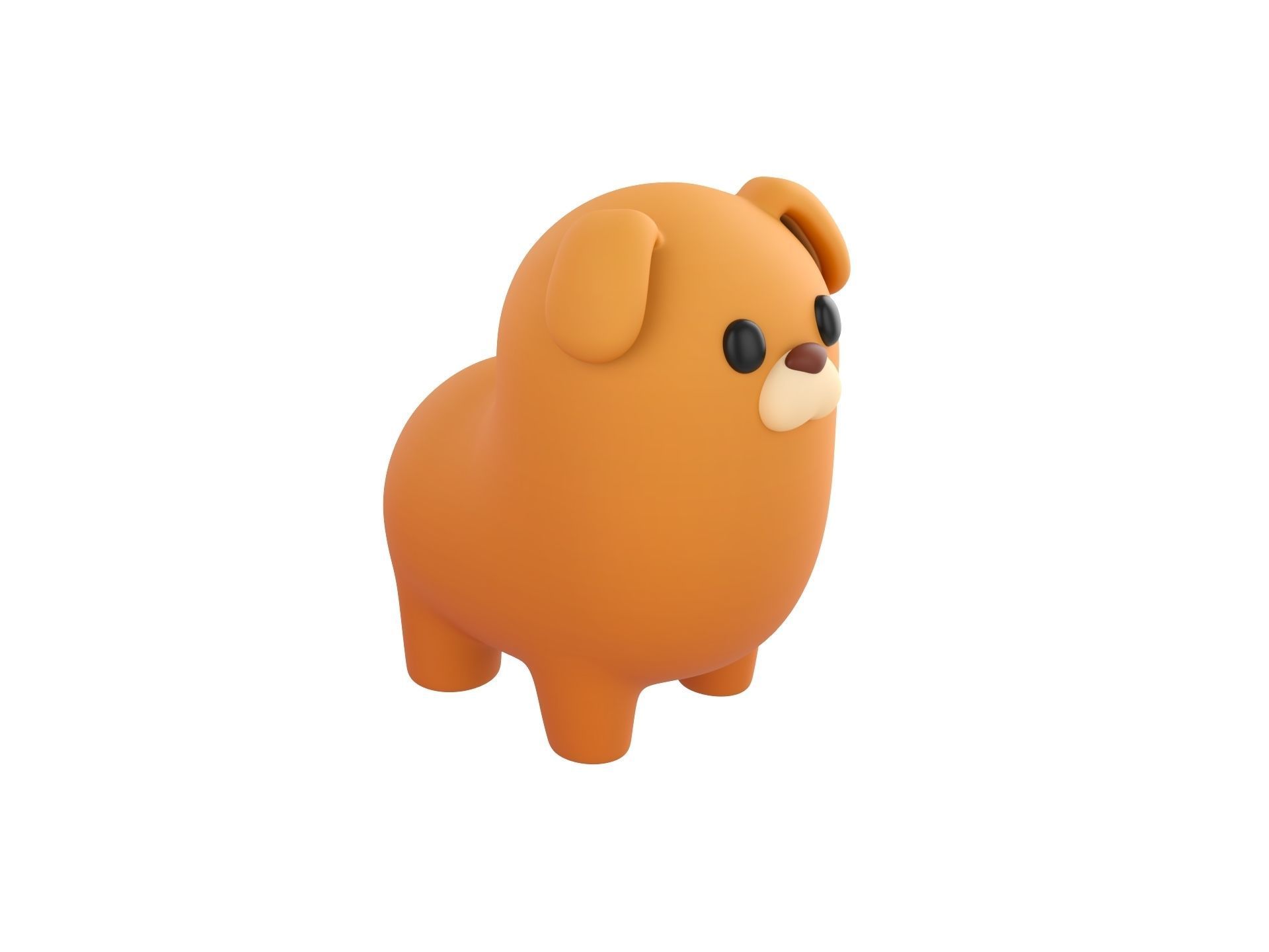 Dog Character 02 3D model_2