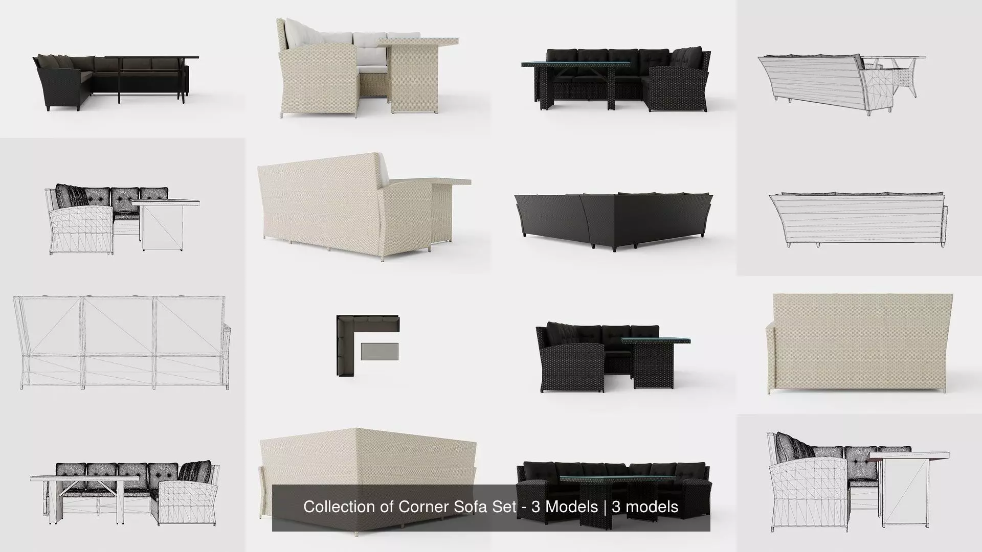 Collection of Corner Sofa Set - 3 Models _0