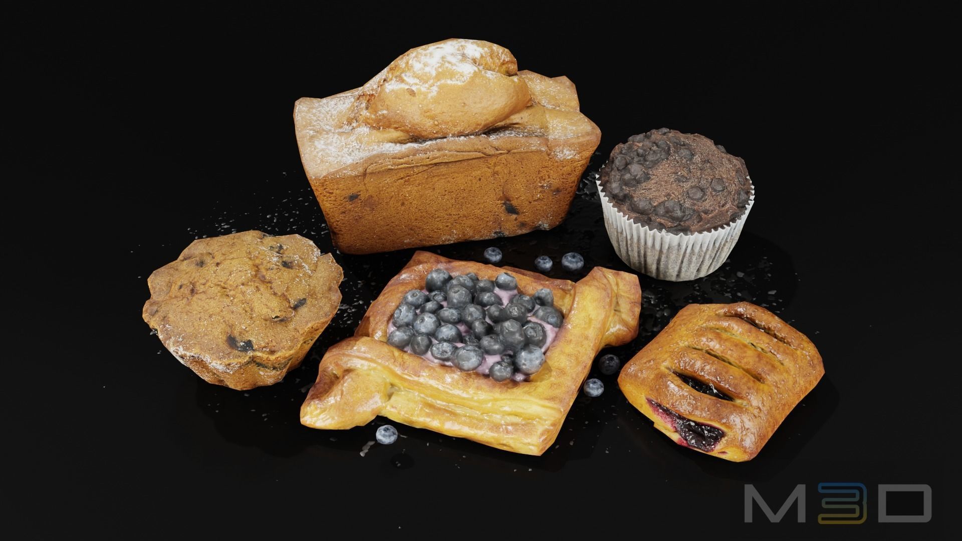 Pastry Pack Vol 1 Low-poly 3D model_1