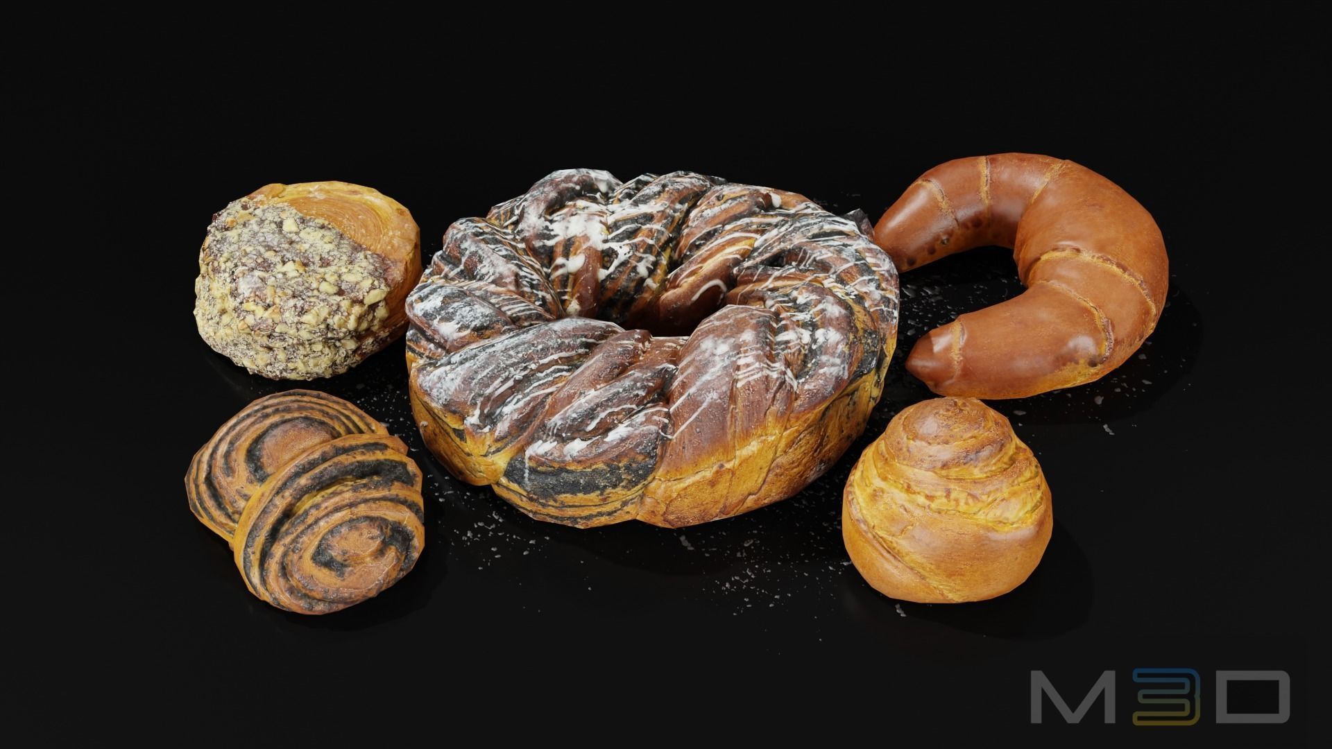 Pastry Pack Vol 1 Low-poly 3D model_2