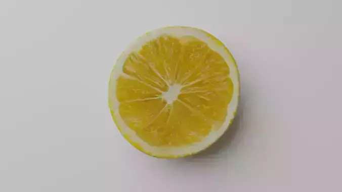 Realistic  3D Lemon Slice