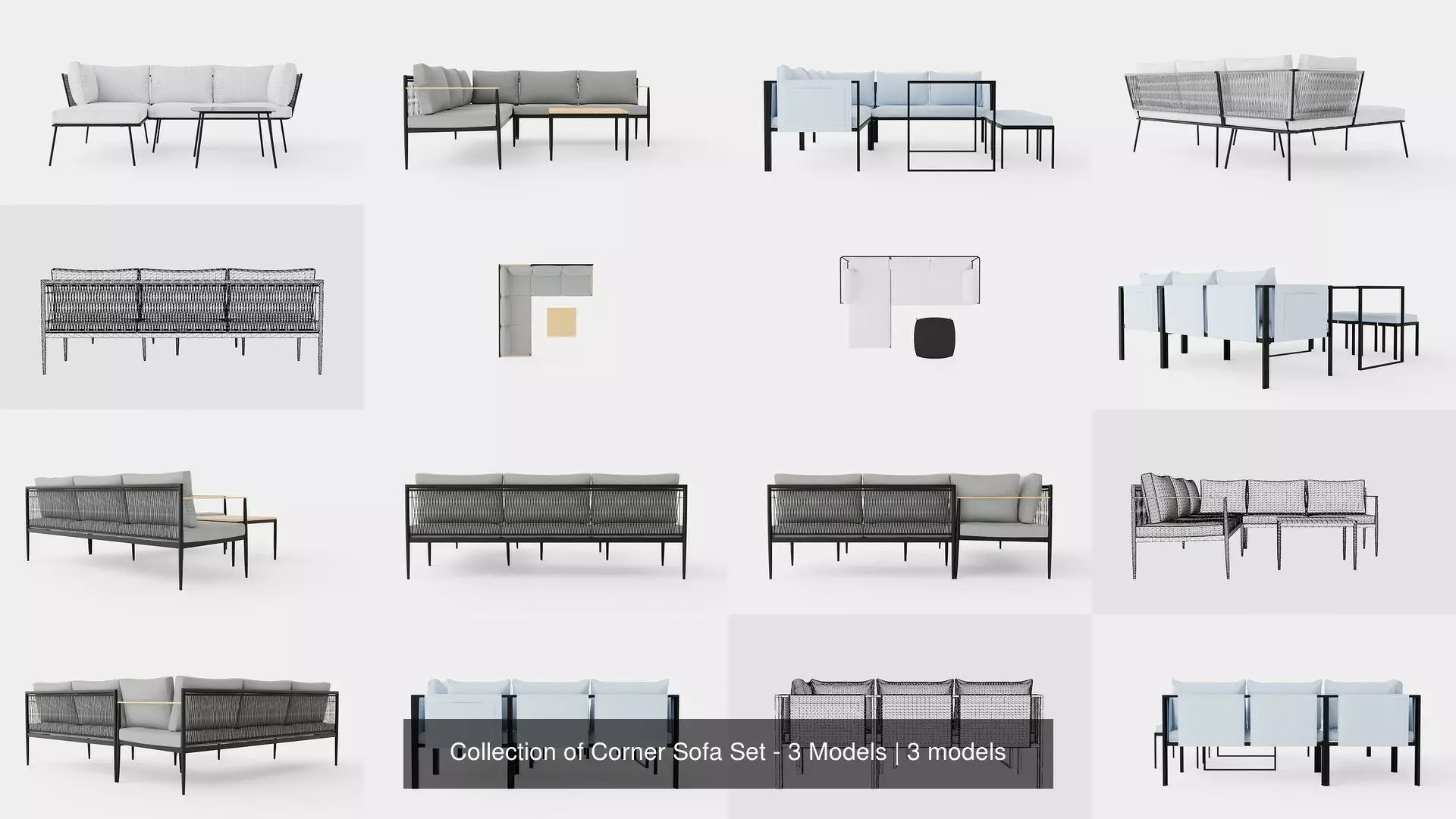 Collection of Corner Sofa Set - 3 Models _0