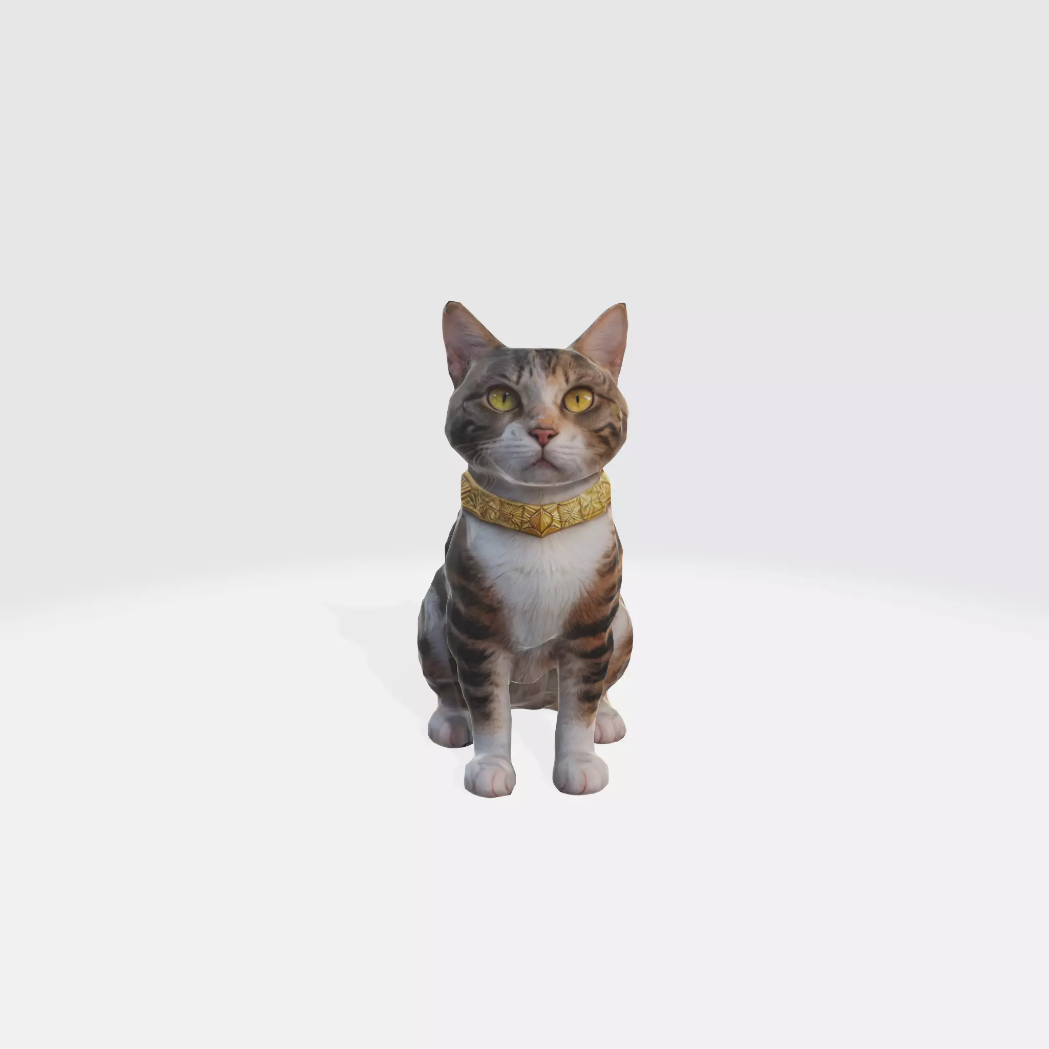 A calico cat 3D model