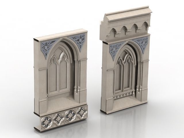 Column classic Arabic decor Frame 3D model_2