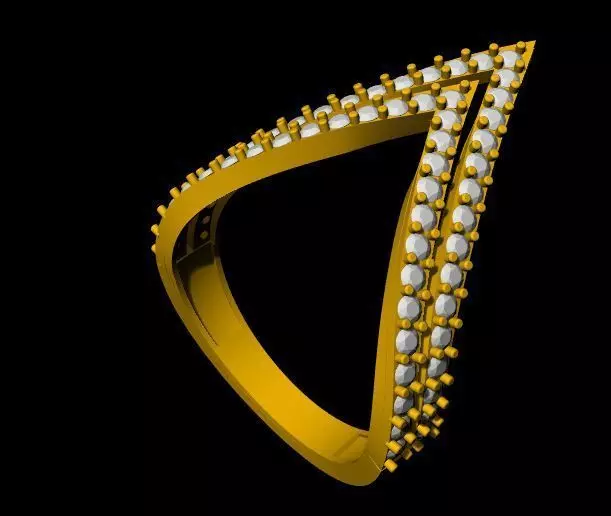 Chevron Ring vanki 3dm file 3D print model