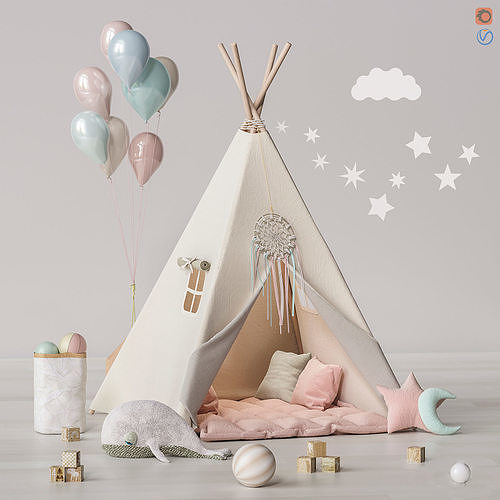 Toys and furniture 3D model