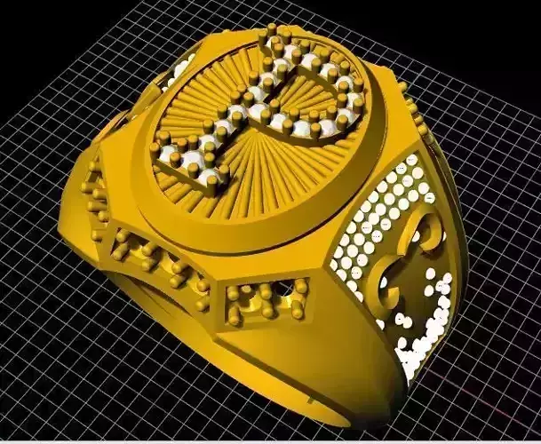 letter P Signet ring 3dm file