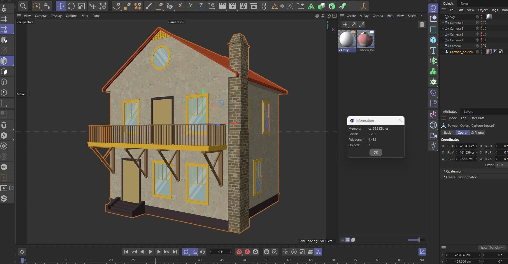 Cartoon House Pack Low-poly 3D model_30