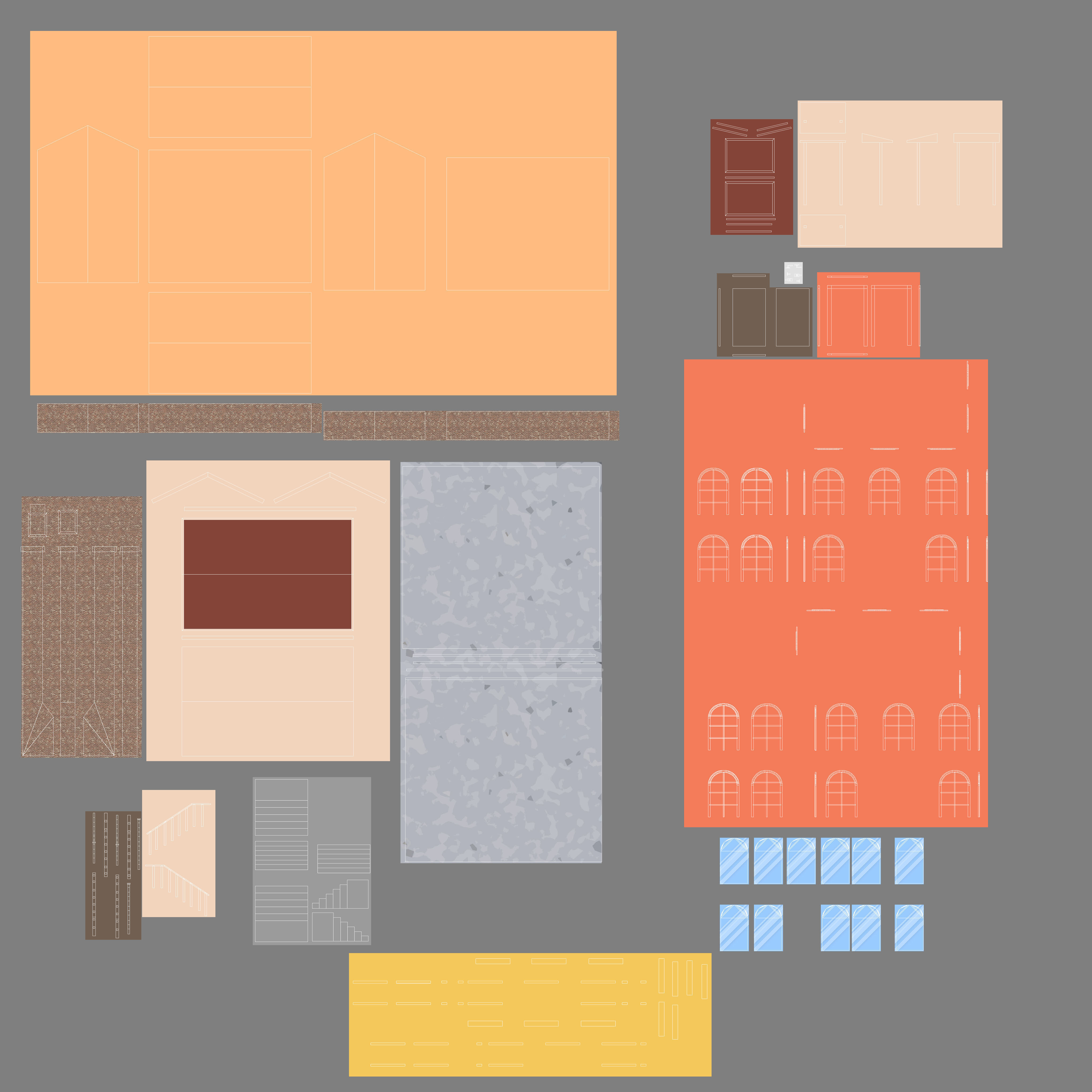 Cartoon House Pack Low-poly 3D model_6