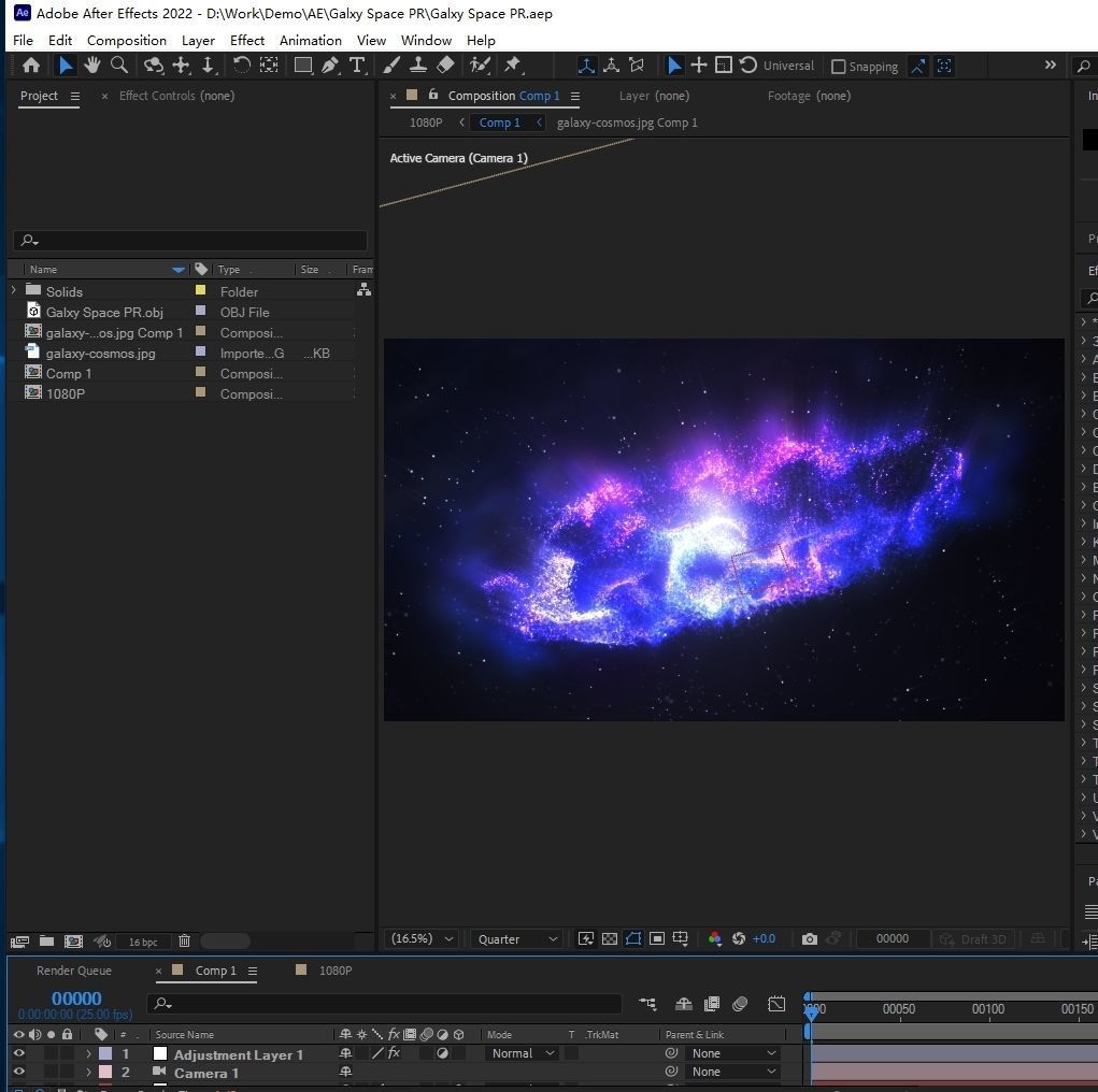 Universe Galaxy Stars Starlight Particles Special Effects 3D model_1