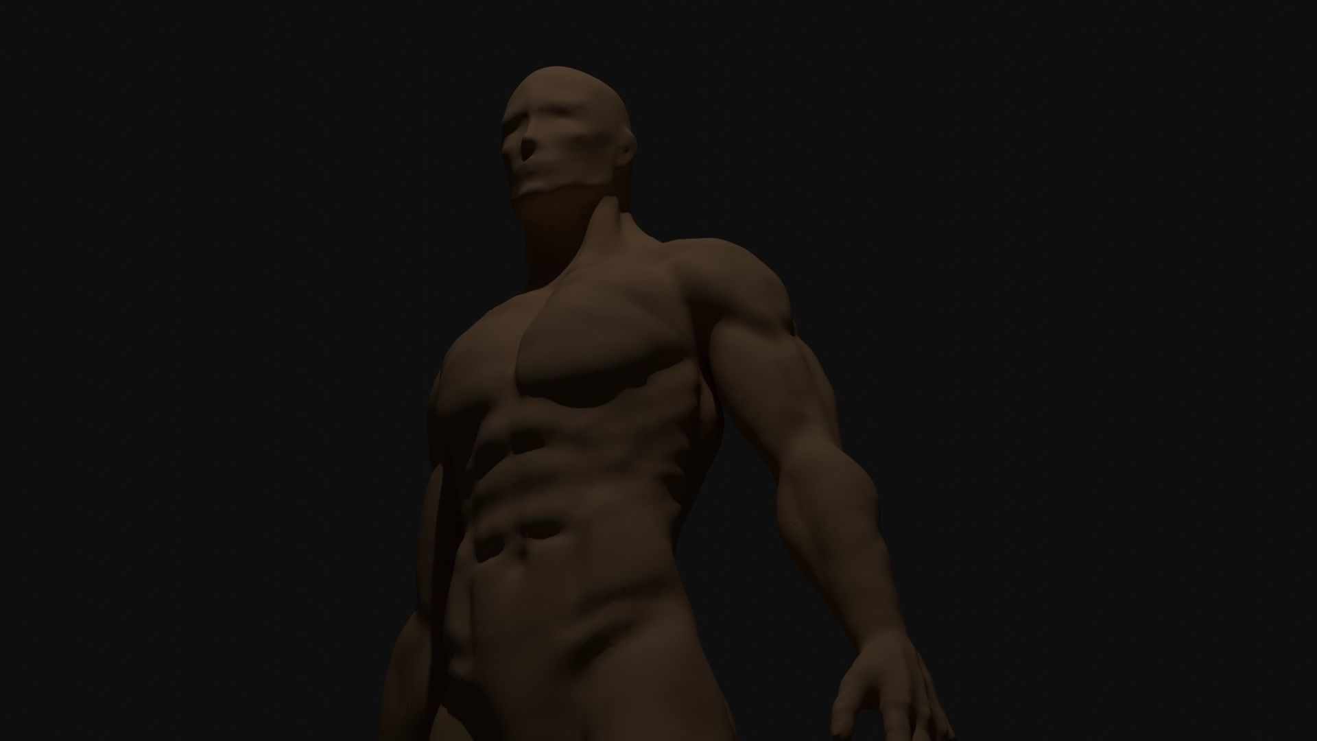 Low poly male figure rigged   Low-poly 3D model_4