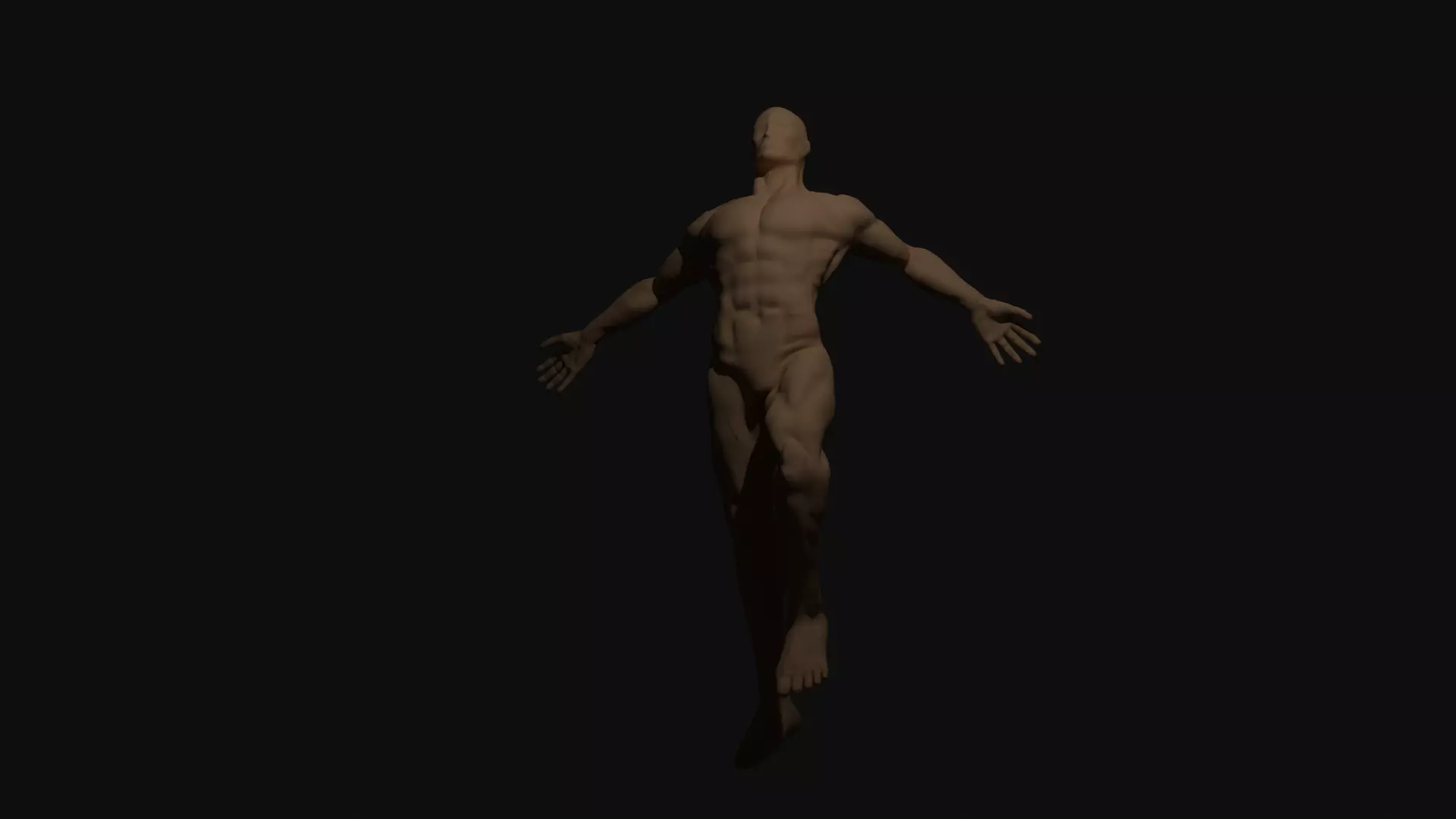 Low poly male figure rigged   Low-poly 3D model_0