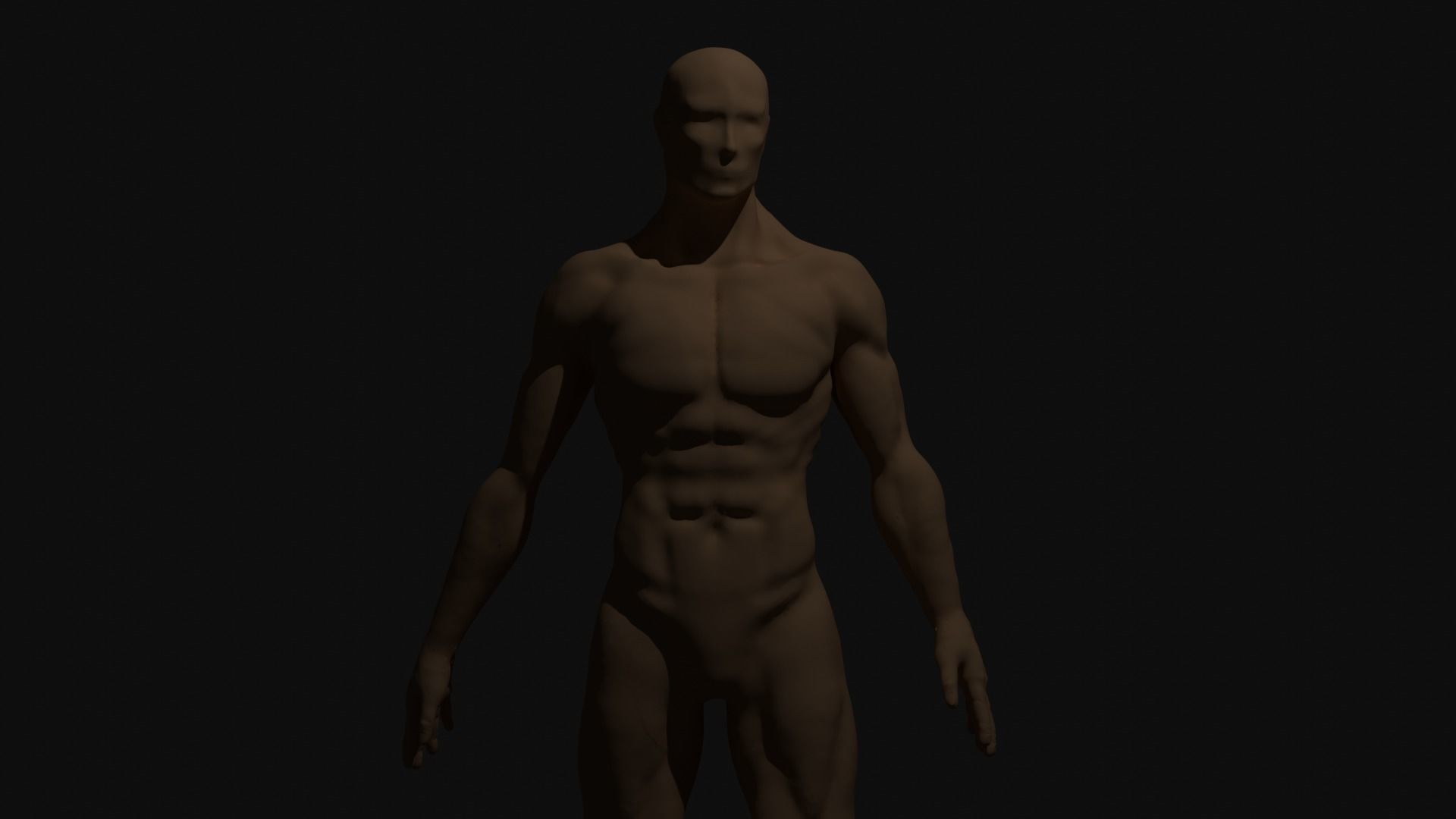 Low poly male figure rigged   Low-poly 3D model_3