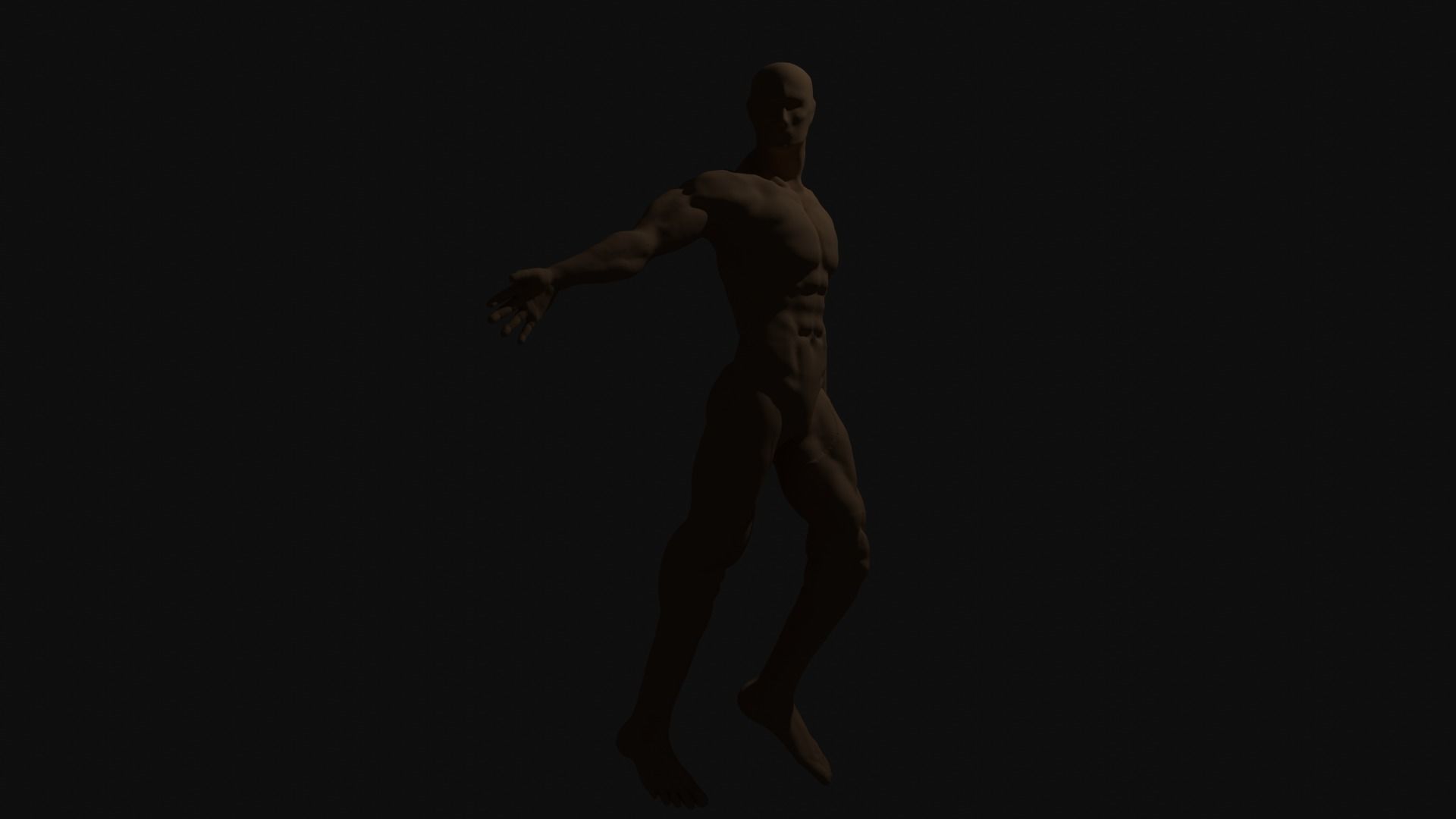 Low poly male figure rigged   Low-poly 3D model_2