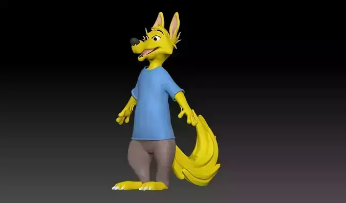 Fox  stylized cartoon model - Updated version 