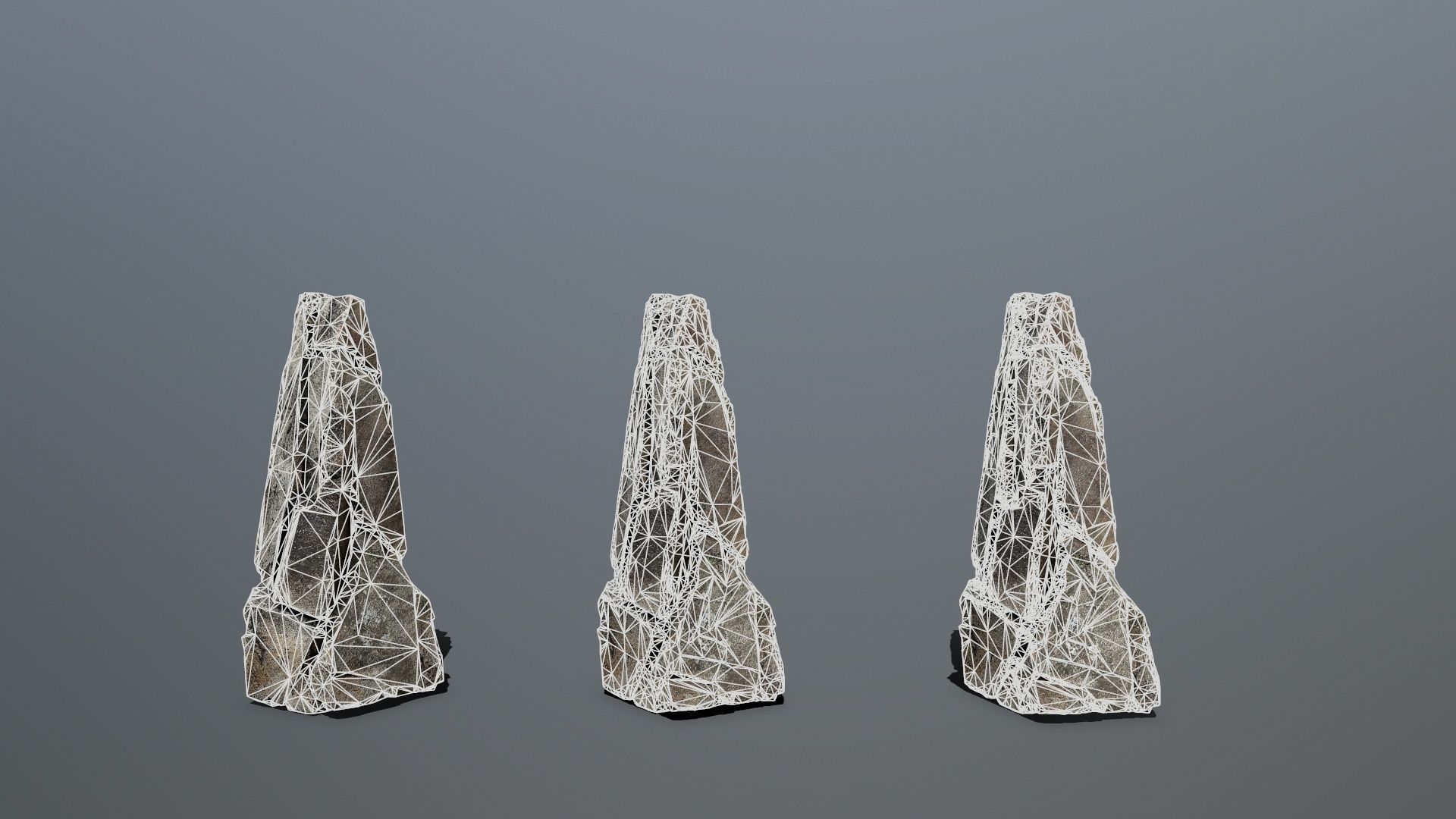 desert cliff rocks Low-poly 3D model_13