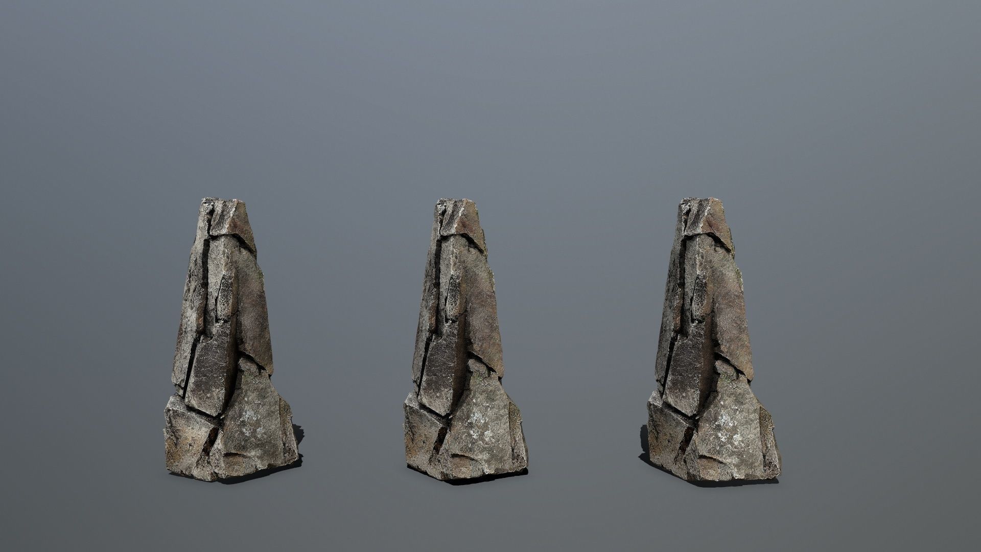 desert cliff rocks Low-poly 3D model_12