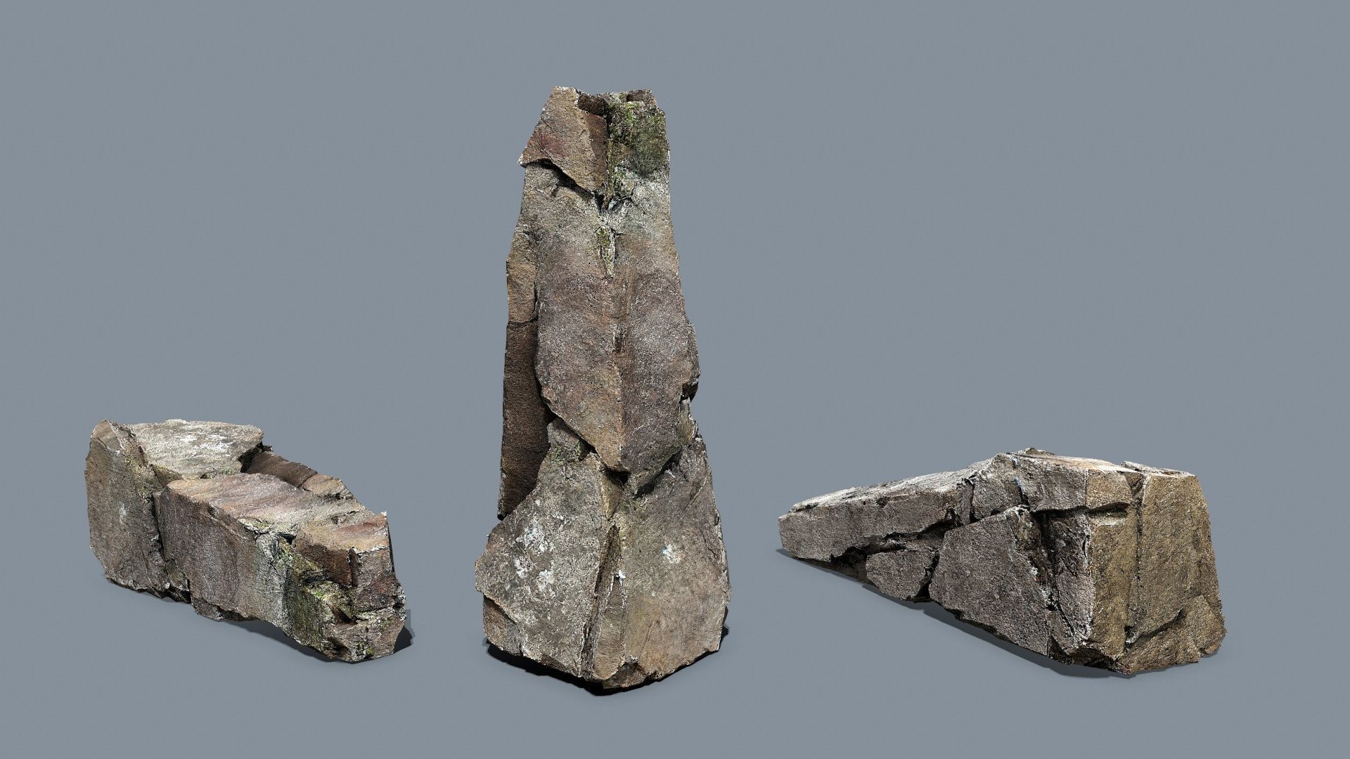 desert cliff rocks Low-poly 3D model_2