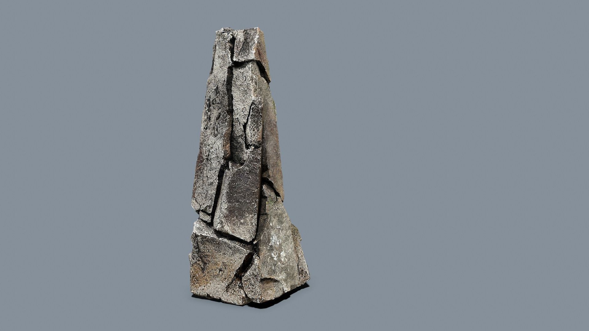 desert cliff rocks Low-poly 3D model_9