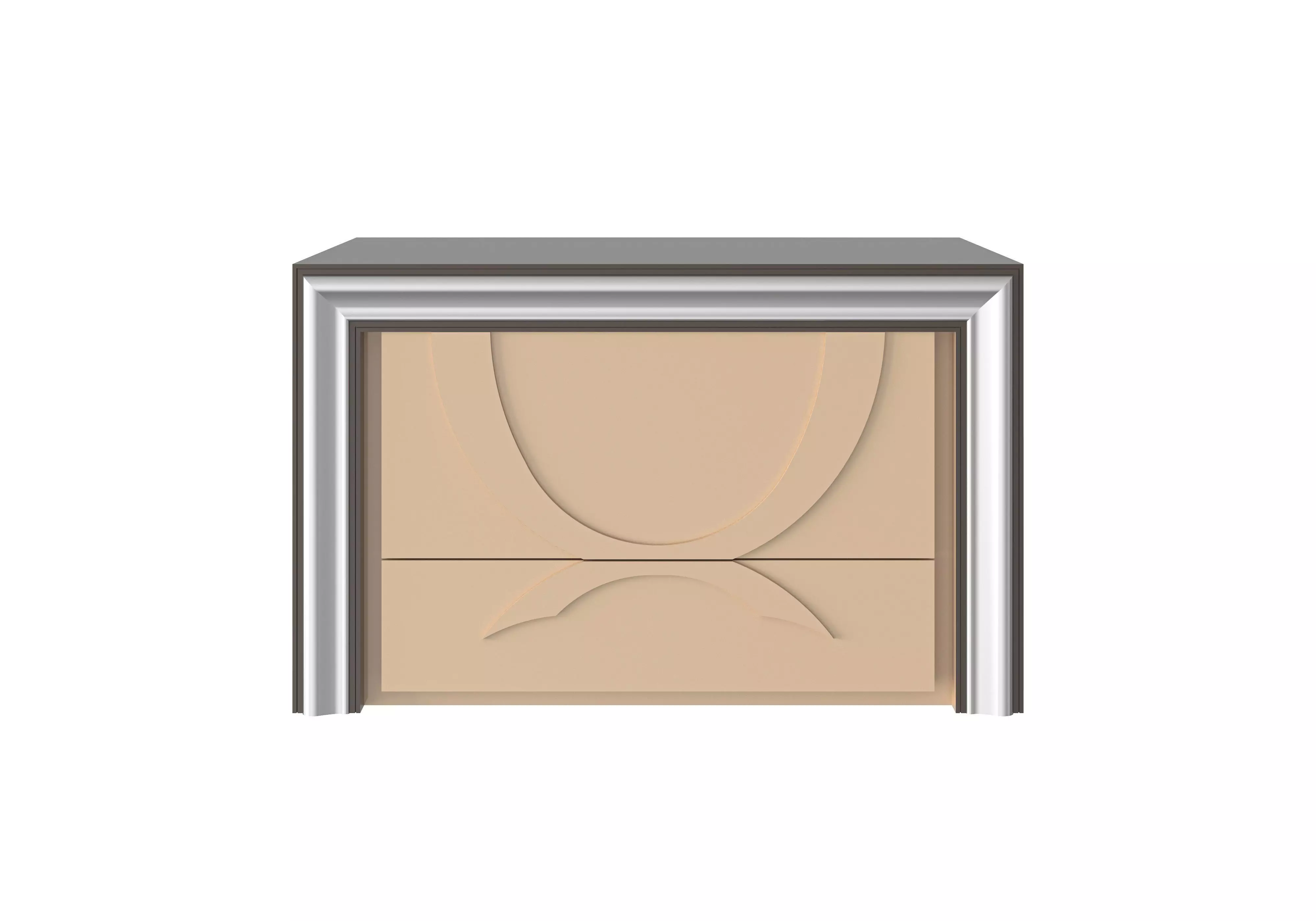 Silver Edge Night Table by MODENESE 3D model_0