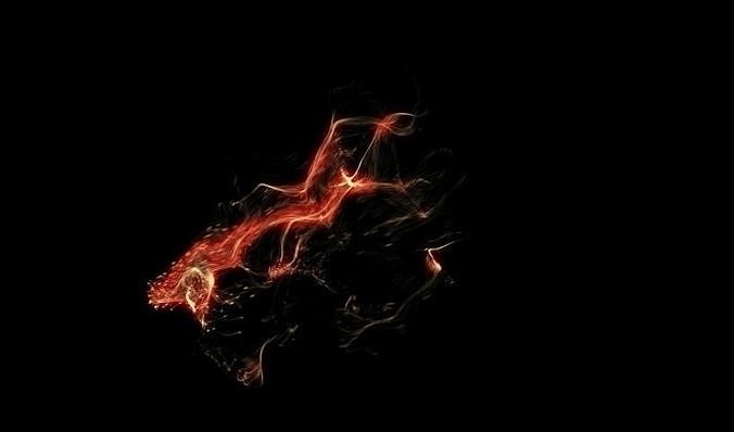 Abstract particle light flame texture game special effects 3D model