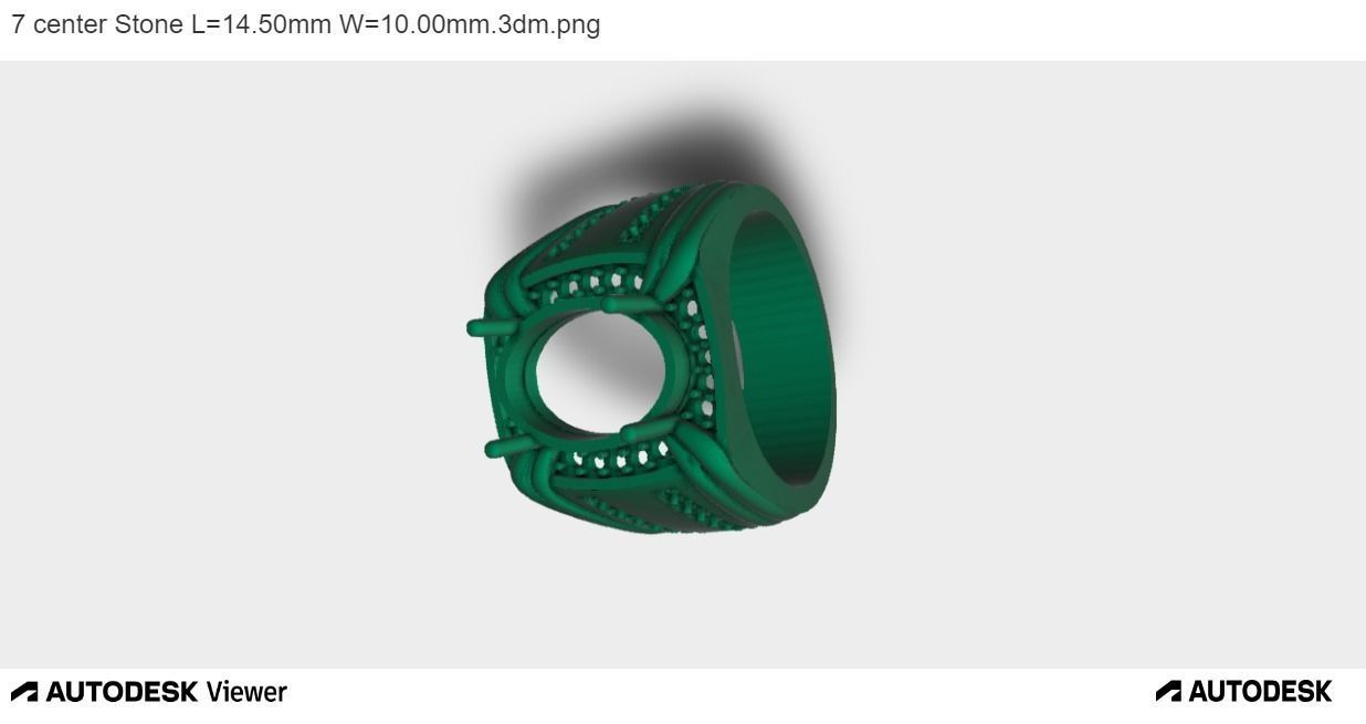 Men Ring with an Oval Cut Center Stone 3D print model_2