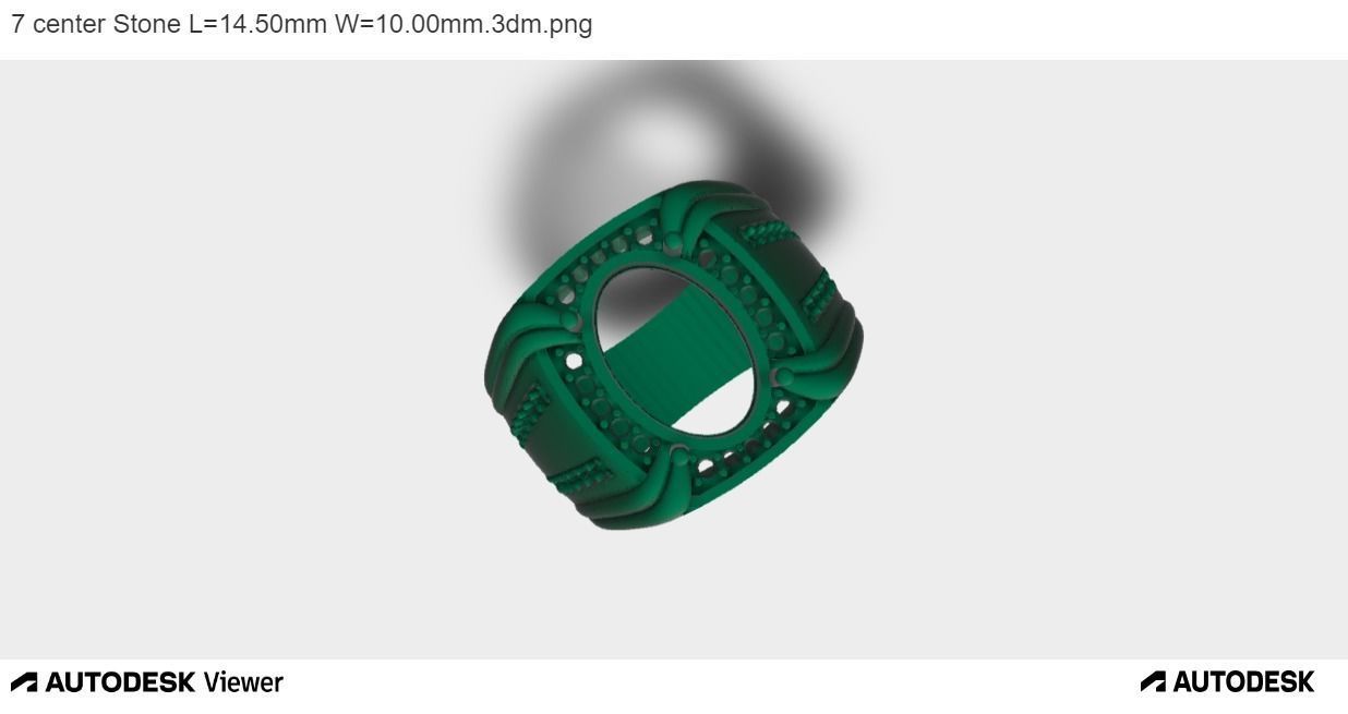 Men Ring with an Oval Cut Center Stone 3D print model_8