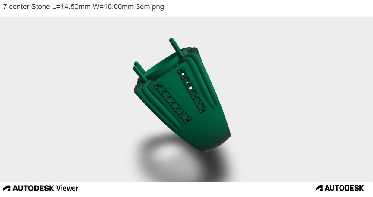 Men Ring with an Oval Cut Center Stone 3D print model_1