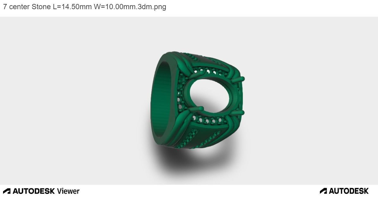 Men Ring with an Oval Cut Center Stone 3D print model_3