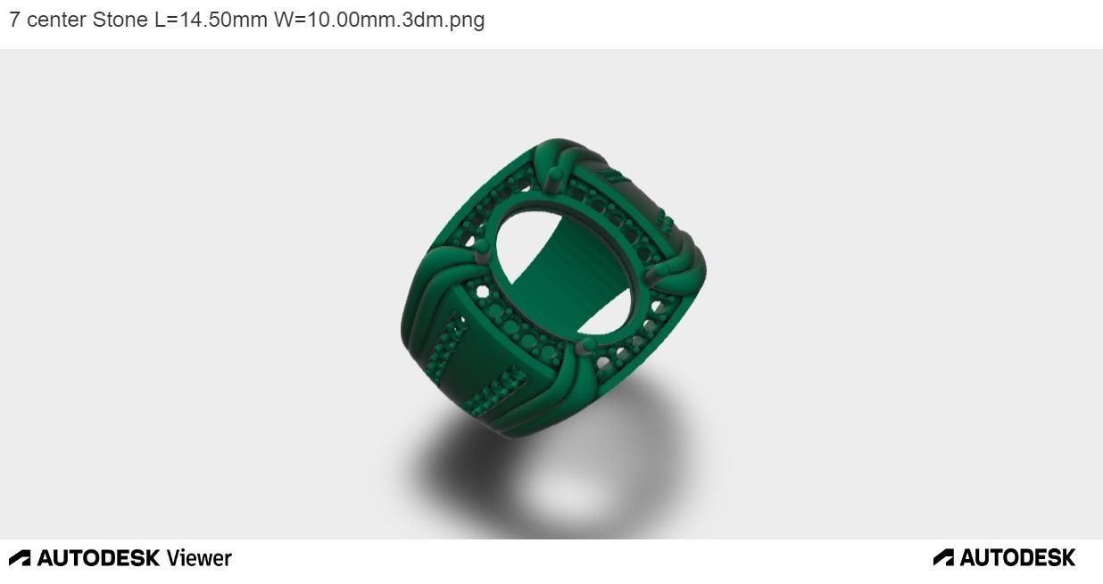 Men Ring with an Oval Cut Center Stone 3D print model_6