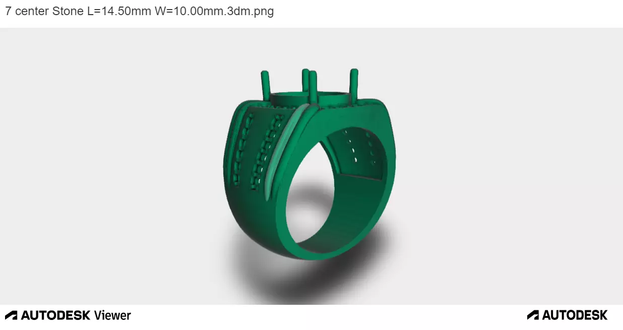 Men Ring with an Oval Cut Center Stone 3D print model_0