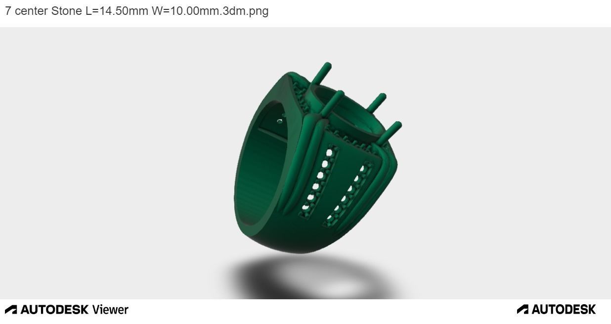 Men Ring with an Oval Cut Center Stone 3D print model_4