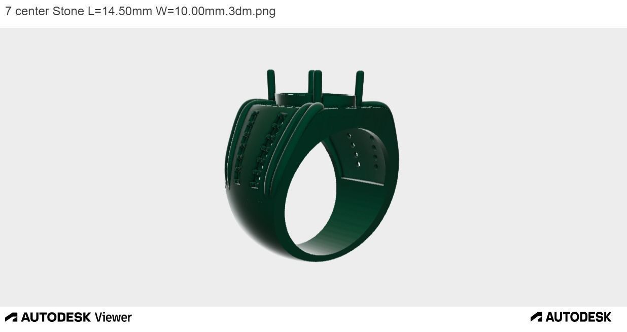 Men Ring with an Oval Cut Center Stone 3D print model_7