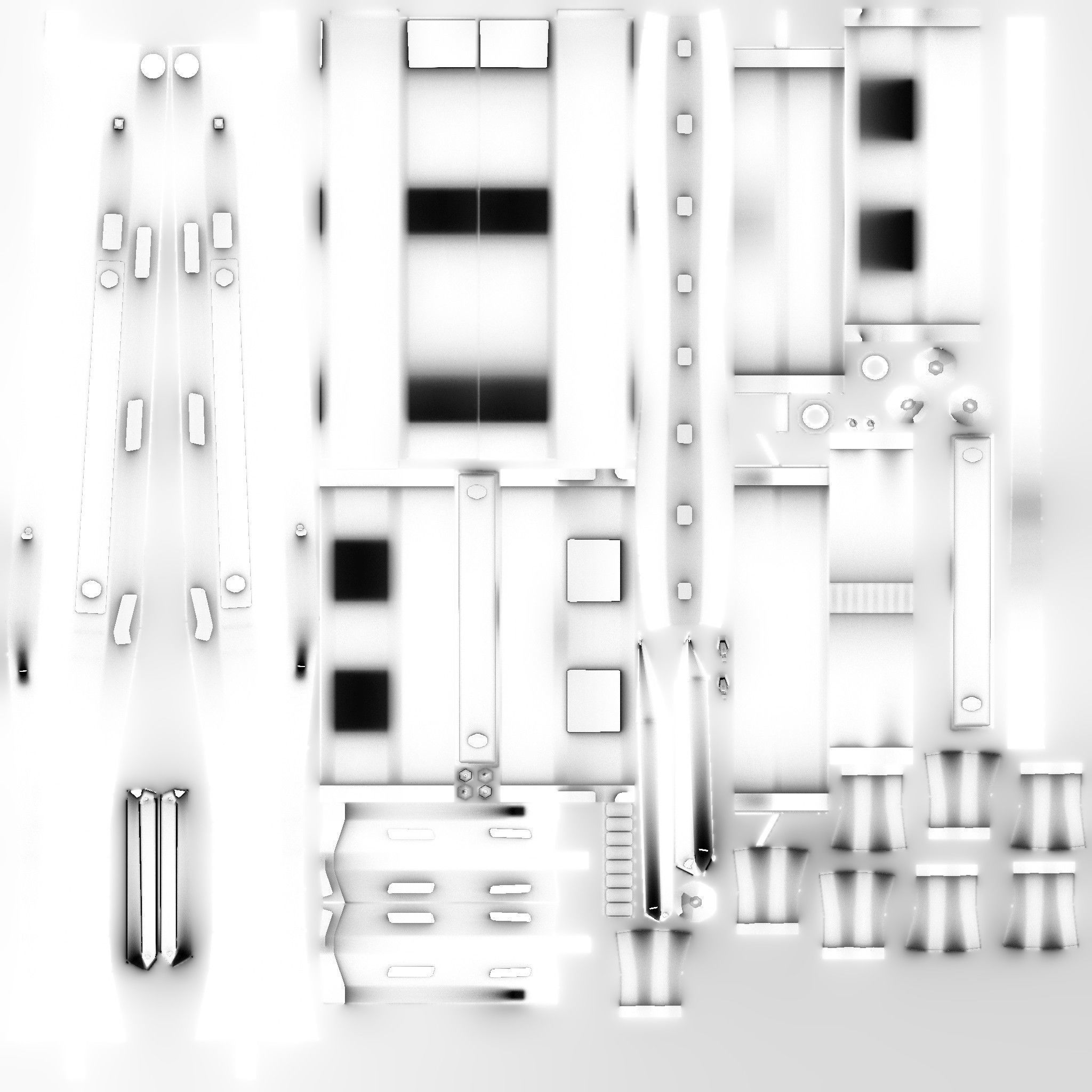 Old Wheelbarrow Dark Low-Poly PBR VR AR Low-poly 3D model_18