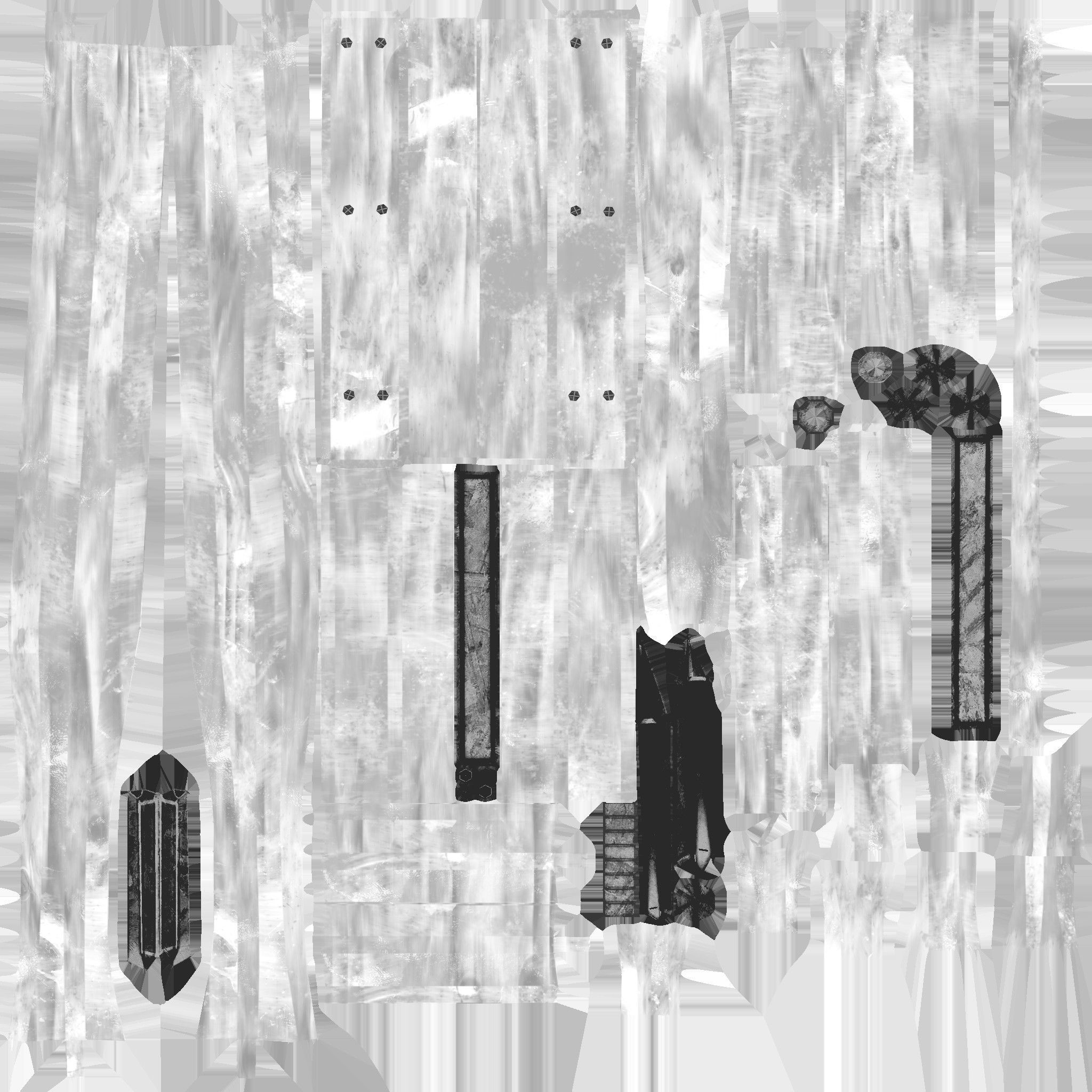 Old Wheelbarrow Dark Low-Poly PBR VR AR Low-poly 3D model_19