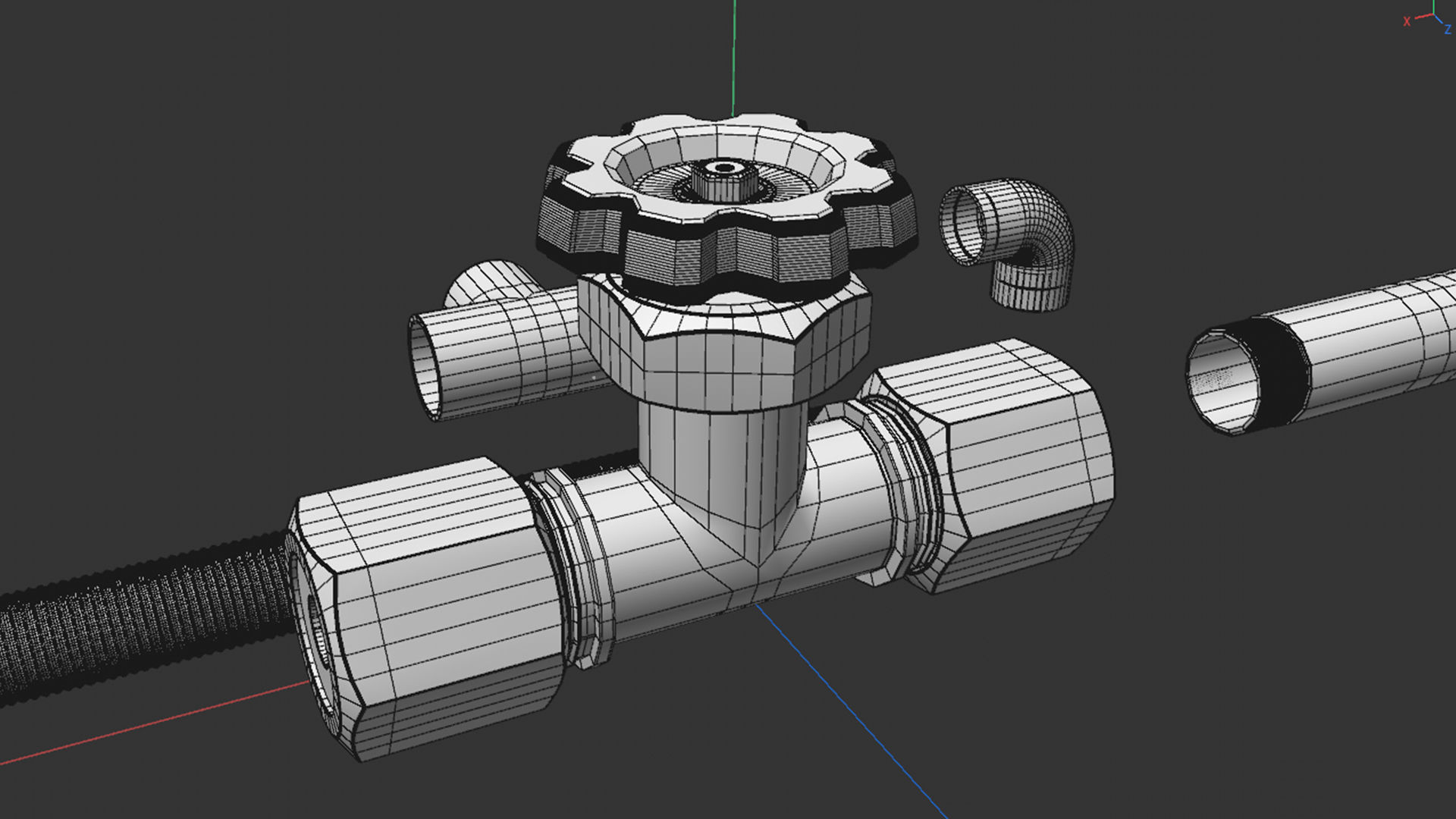 Needle valve 3D model_1