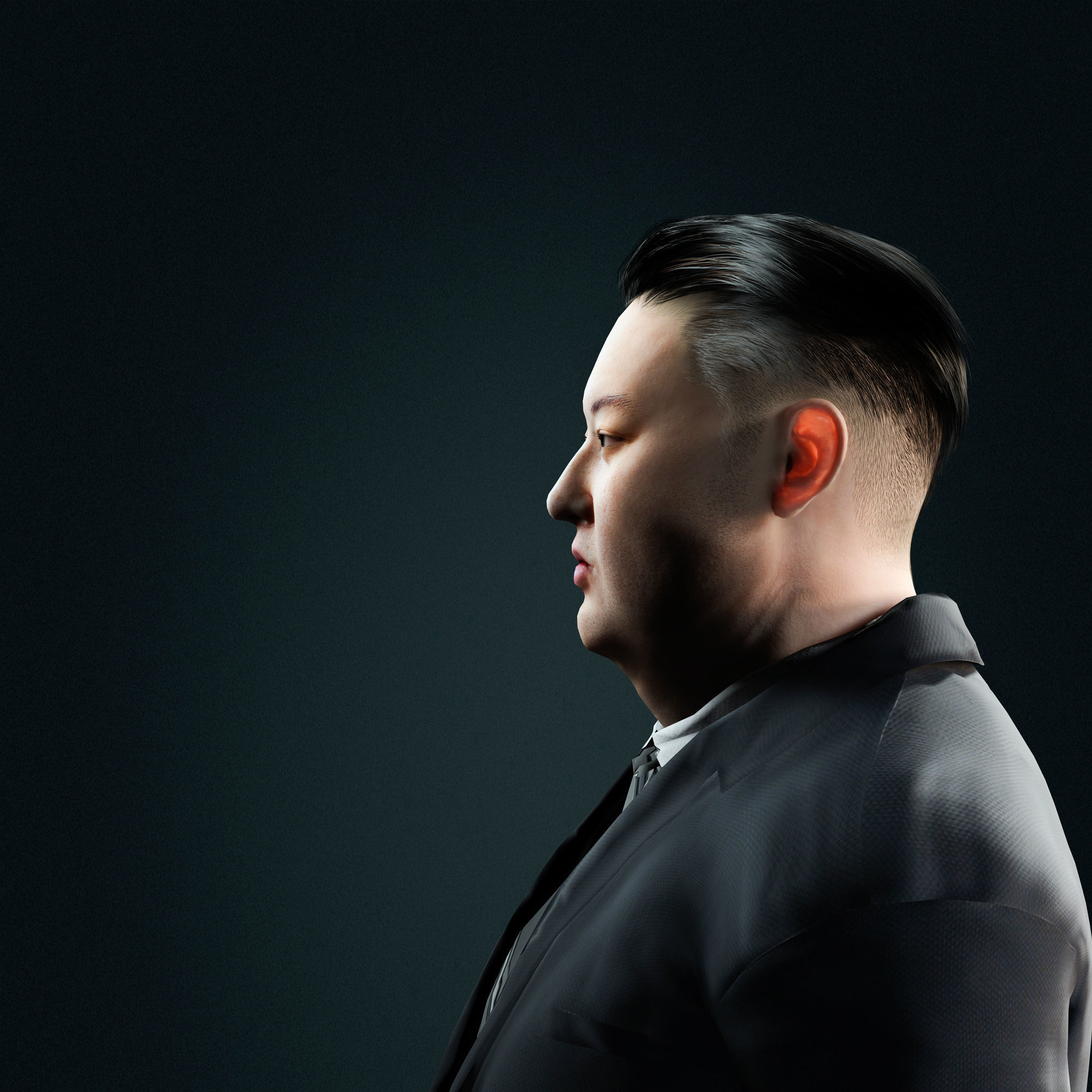 Kim Jong Un 3D Model - Hyper Realistic Low-poly 3D model_4