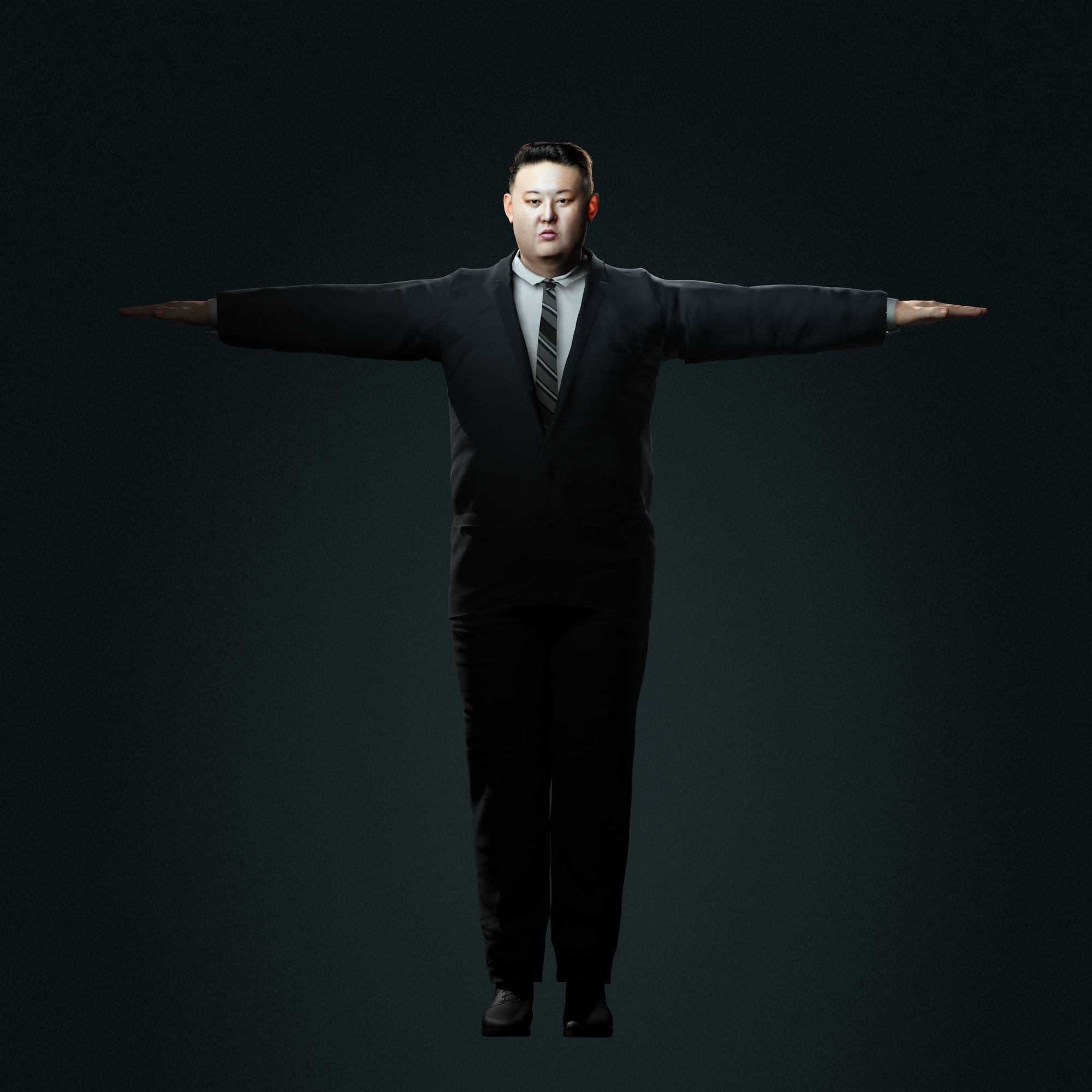 Kim Jong Un 3D Model - Hyper Realistic Low-poly 3D model_10