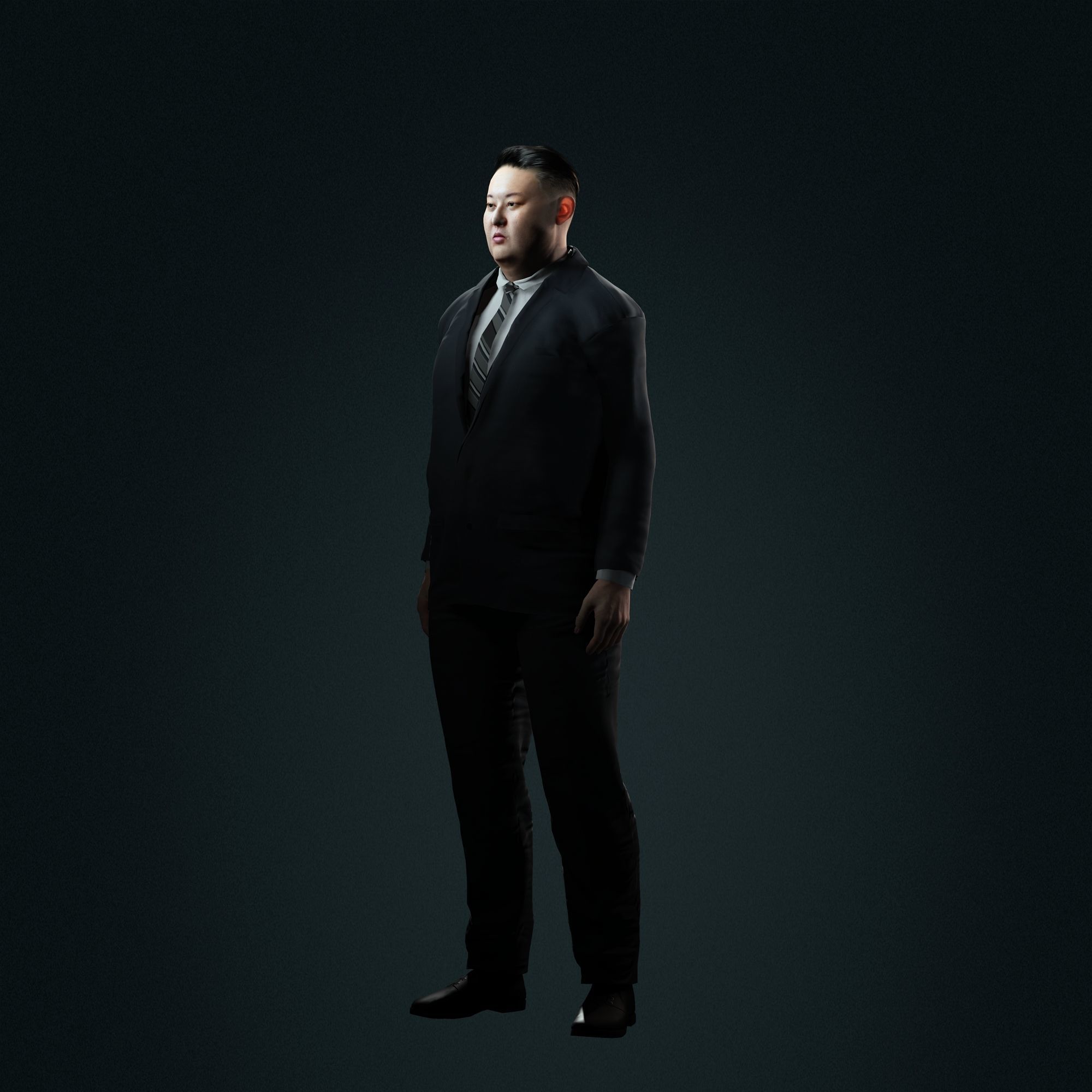 Kim Jong Un 3D Model - Hyper Realistic Low-poly 3D model_9